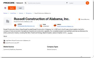 Russell Construction of Alabama, Inc. website