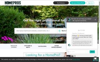 HomePros plumbing heating and air. website