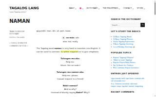 Naman's Catering website