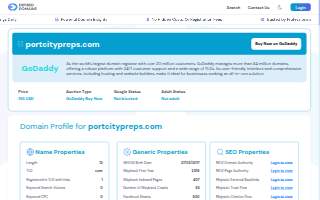 Port City Preps website