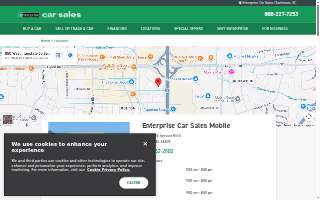 Enterprise Car Sales of Mobile website