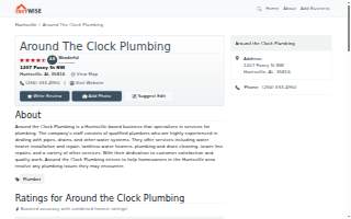 Around the Clock Plumbing website