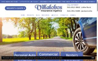 Villalobos Insurance Agency website