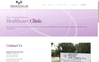Arkansas Primary Care Clinics website
