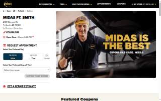 Midas of Fort Smith website