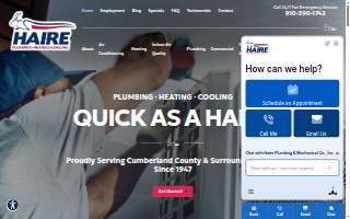 Haire Plumbing & Mechanical Co., Inc. website