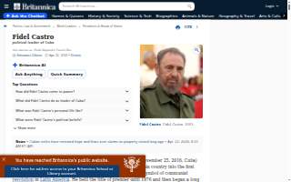 Castro's website
