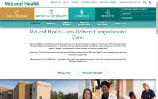 McLeod Health Loris website