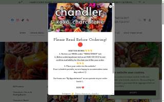 Xoxo Charcuterie Chandler website