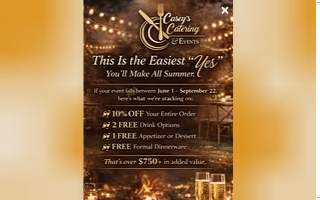 Casey's Catering & Events website