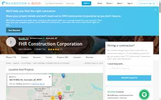 FHR Construction website