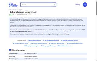 HB Landscape Design LLC website