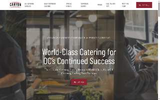 Canyon Catering of Anaheim website
