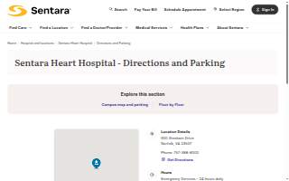 Sentara Heart Hospital website