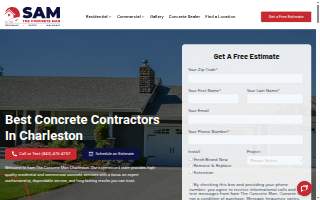 Sam The Concrete Man Charleston website