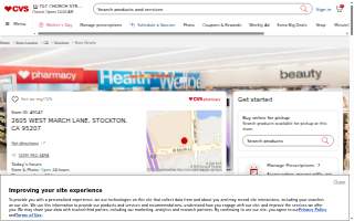 CVS Pharmacy of Stockton website