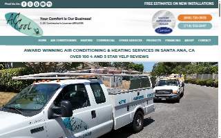 Santa Ana Heating and Air Conditioning Services website