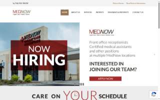 MedNOW Clinics - Aurora website