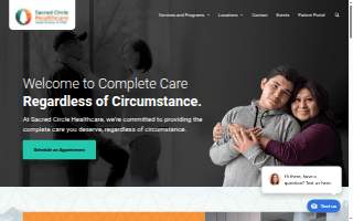 Sacred Circle Healthcare website