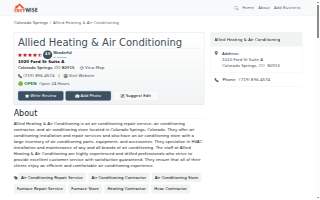 Allied Heating & Air Conditioning - Colorado Springs website