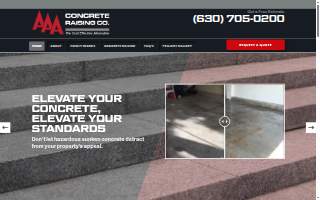Triple A Concrete website