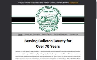 Colleton Tile & Concrete Inc website