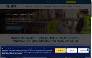 UES Construction website