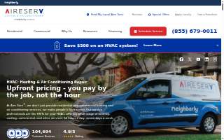 AirServe HVAC Repair Hartford CT website