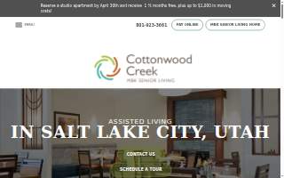 Cottonwood Creek Assisted Living website