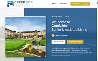 Creekside Assisted & Senior Living website