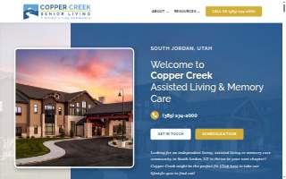 Copper Creek Assisted Living & Memory Care website