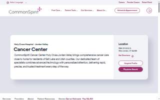 Holy Cross Hospital - Jordan Valley Cancer Center website