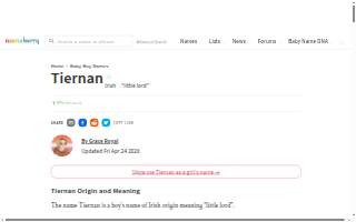 Tiernan's Bar & Restaurant website