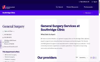 Intermountain Southridge Clinic - General Surgery website