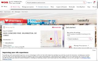 CVS Pharmacy of Wilmington website