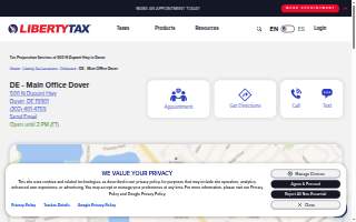 Liberty Tax of Dover website