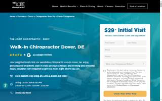 The Joint Chiropractic of Dover website