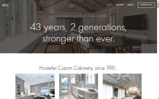 Hostetler Custom Cabinetry website