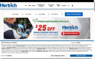Hertrich Toyota of Milford website