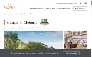 Sunrise of Metairie website