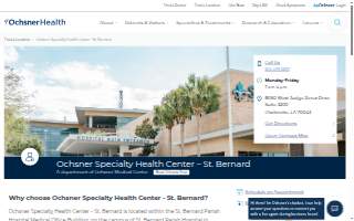Ochsner Specialty Health Center - St. Bernard website