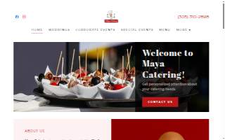 Maya Catering LLC website