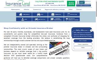 Insurance Land of Orlando website