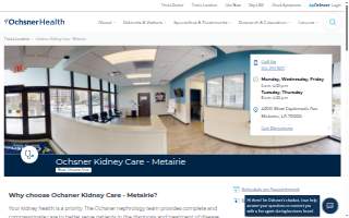 Ochsner Kidney Care - Metairie website