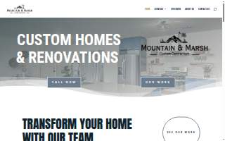 Mountain & Marsh Custom Contractors website