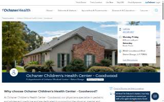 Ochsner Children’s Health Center - Goodwood website