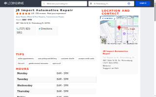 JB Import Automotive Repair website
