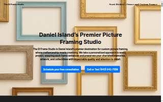 The DI Frame Studio website