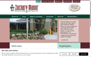 Zachary Manor website