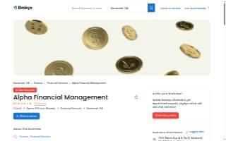 Alpha Financial Management website